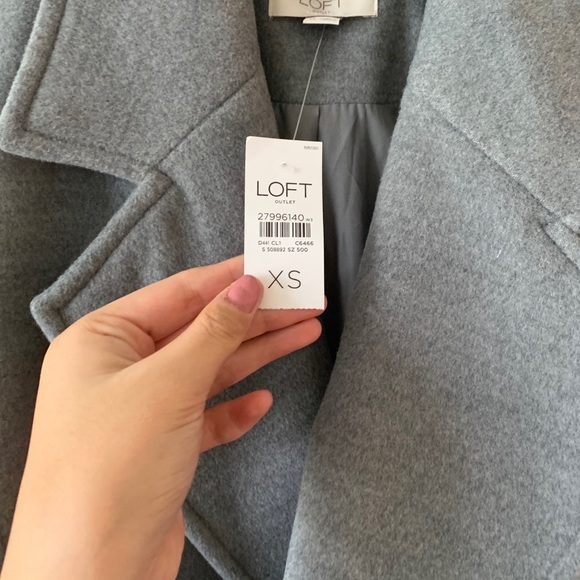 NWT LOFT WRAP COAT GREY - Picture 3 of 5